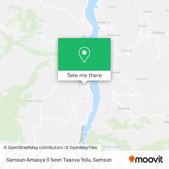 Samsun-Amasya İl Sınırı Taşova Yolu map
