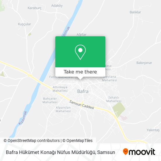 Bafra Hükümet Konağı Nüfus Müdürlüğü map