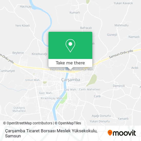 Çarşamba Ticaret Borsası Meslek Yüksekokulu map