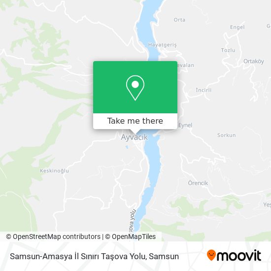 Samsun-Amasya İl Sınırı Taşova Yolu map