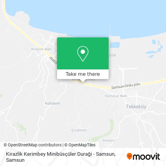 Kirazlik Kerimbey Minibüsçüler Duraği - Samsun map
