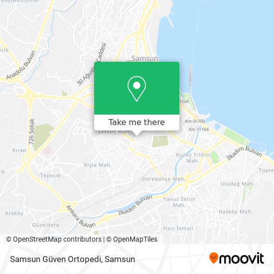 Samsun Güven Ortopedi map