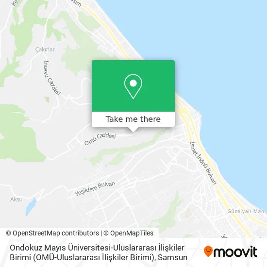 Ondokuz Mayıs Üniversitesi-Uluslararası İlişkiler Birimi (OMÜ-Uluslararası İlişkiler Birimi) map