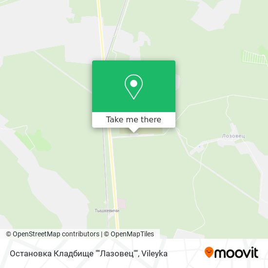 Остановка Кладбище ""Лазовец"" map