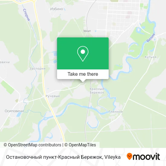 Остановочный пункт-Красный Бережок map
