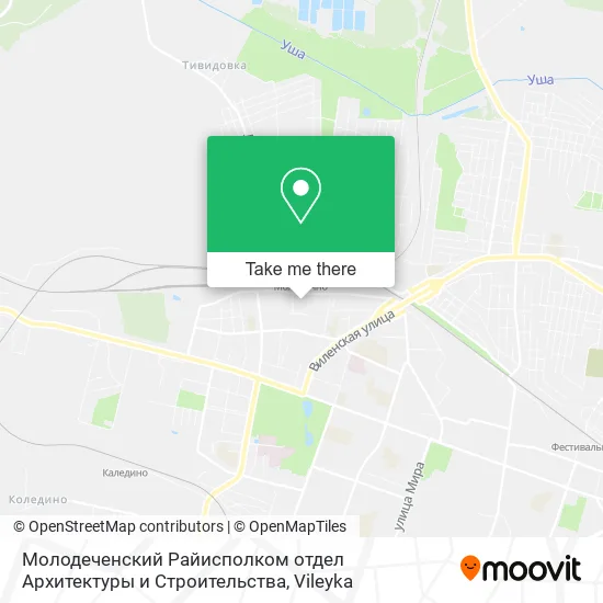 Молодеченский Райисполком отдел Архитектуры и Строительства map