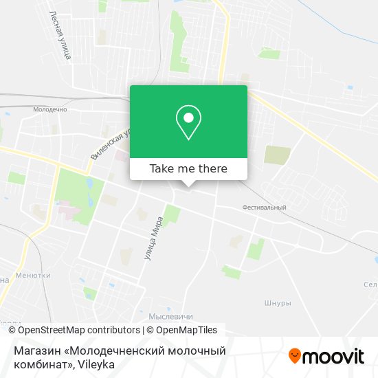 Магазин «Молодечненский молочный комбинат» map