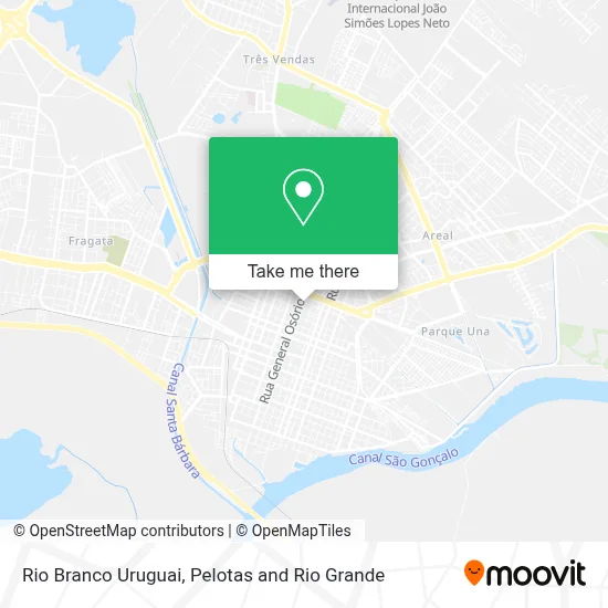 Rio Branco Uruguai map