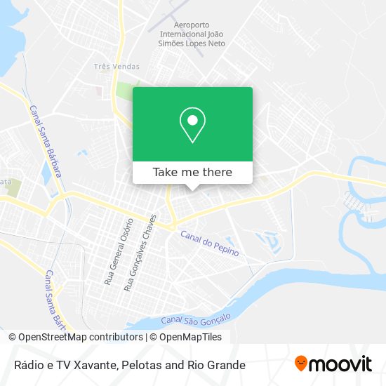 Mapa Rádio e TV Xavante