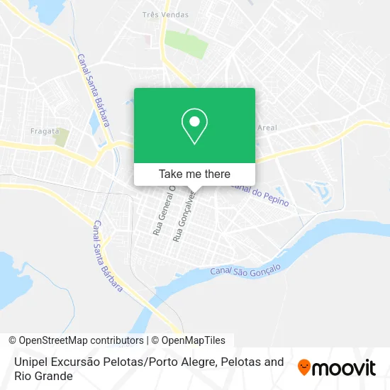 Unipel Excursão Pelotas / Porto Alegre map