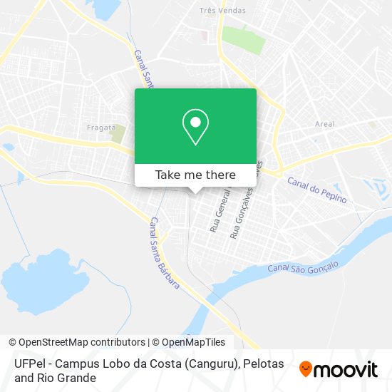 Mapa UFPel - Campus Lobo da Costa (Canguru)