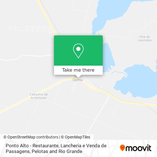 Mapa Ponto Alto - Restaurante, Lancheria e Venda de Passagens