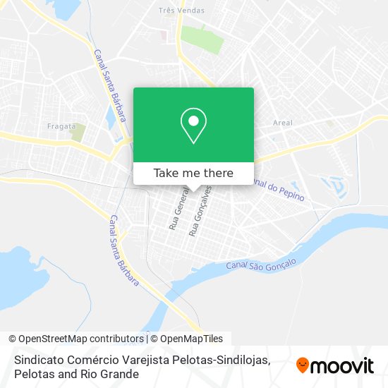 Sindicato Comércio Varejista Pelotas-Sindilojas map