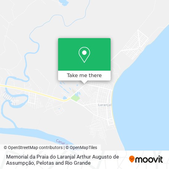 Mapa Memorial da Praia do Laranjal Arthur Augusto de Assumpção