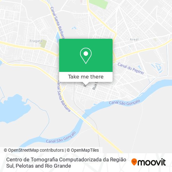 Mapa Centro de Tomografia Computadorizada da Região Sul