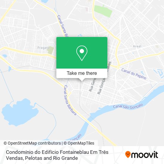 Mapa Condomínio do Edifício Fontaineblau Em Três Vendas