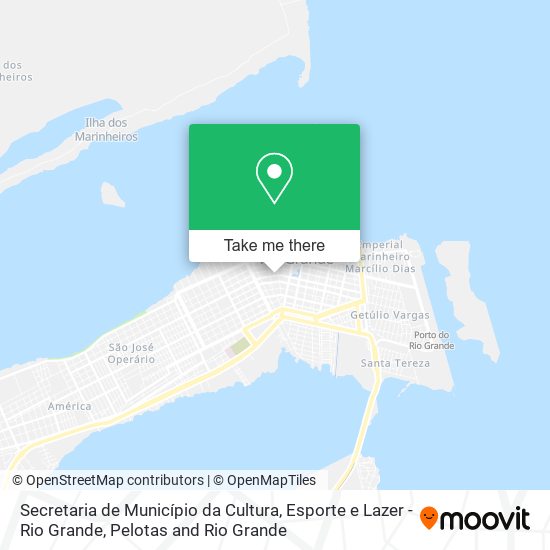 Mapa Secretaria de Município da Cultura, Esporte e Lazer - Rio Grande