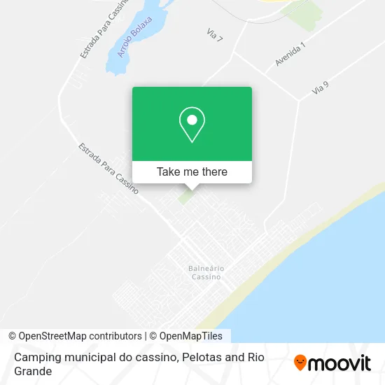 Camping municipal do cassino map