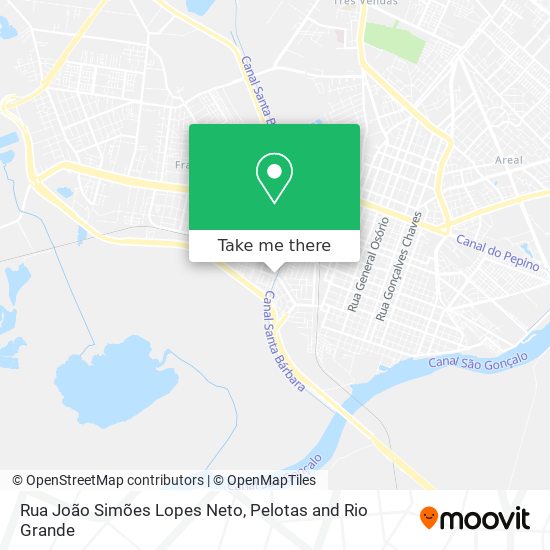 Mapa Rua João Simões Lopes Neto