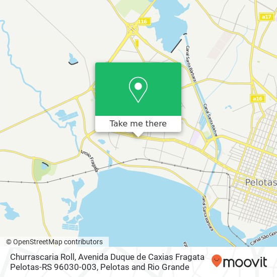 Mapa Churrascaria Roll, Avenida Duque de Caxias Fragata Pelotas-RS 96030-003