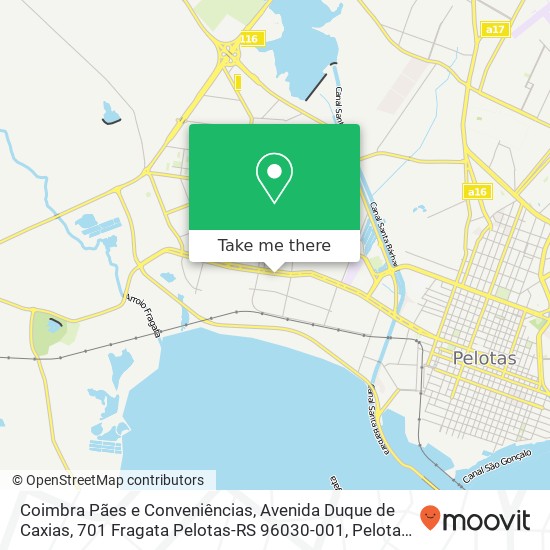 Coimbra Pães e Conveniências, Avenida Duque de Caxias, 701 Fragata Pelotas-RS 96030-001 map