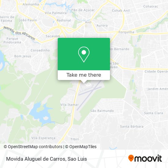 Movida Aluguel de Carros map