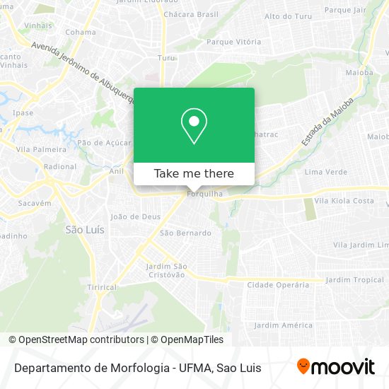 Departamento de Morfologia - UFMA map