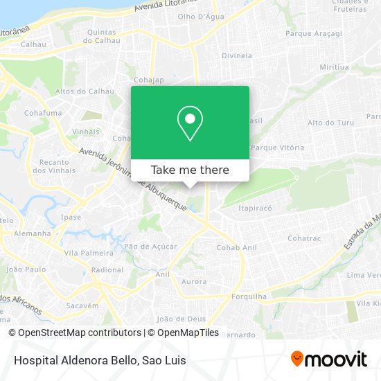 Hospital Aldenora Bello map