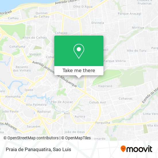 Praia de Panaquatira map
