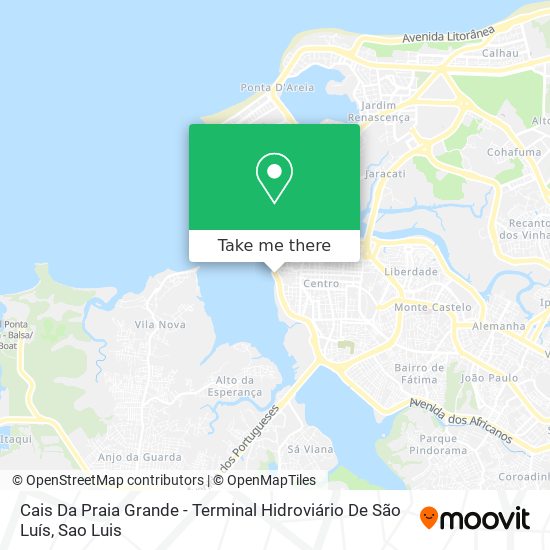 Cais Da Praia Grande - Terminal Hidroviário De São Luís map