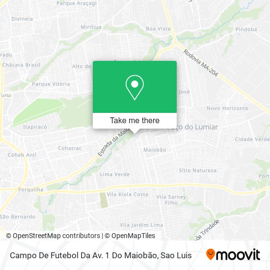 Campo De Futebol Da Av. 1 Do Maiobão map