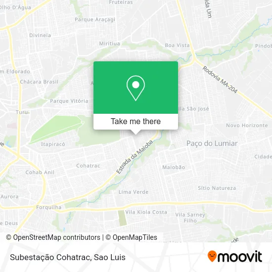 Subestação Cohatrac map