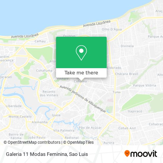 Galeria 11 Modas Feminina map