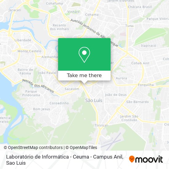 Laboratório de Informática - Ceuma - Campus Anil map