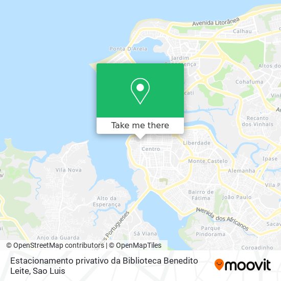 Estacionamento privativo da Biblioteca Benedito Leite map