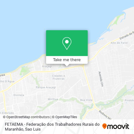 Mapa FETAEMA - Federação dos Trabalhadores Rurais do Maranhão