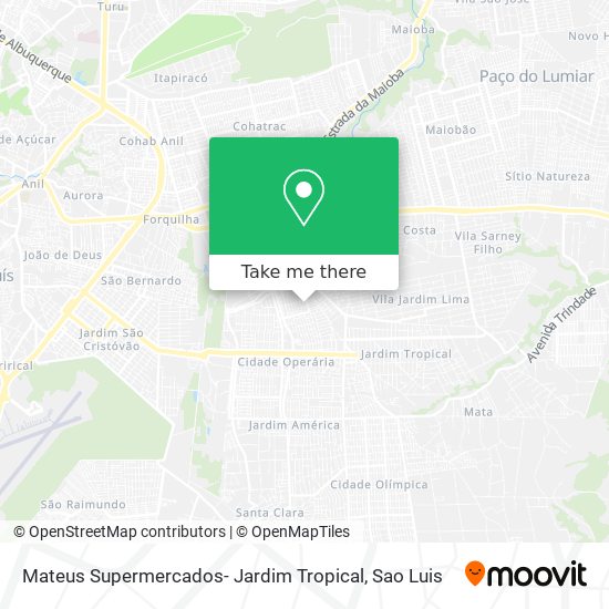 Mapa Mateus Supermercados- Jardim Tropical