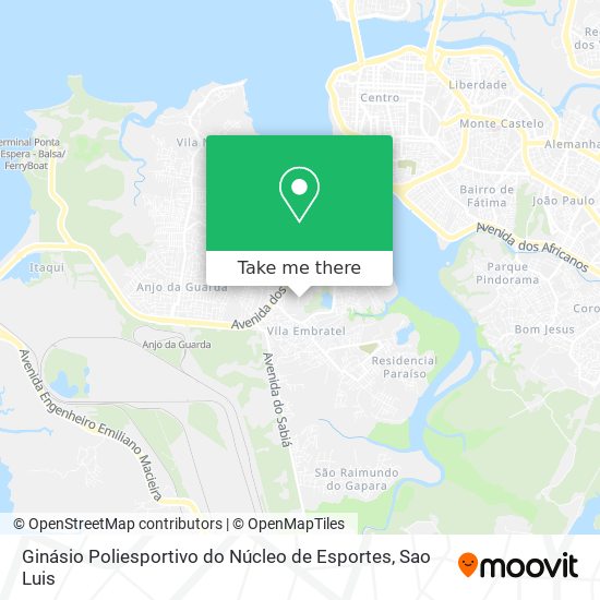 Mapa Ginásio Poliesportivo do Núcleo de Esportes