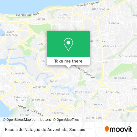 Mapa Escola de Natação do Adventista