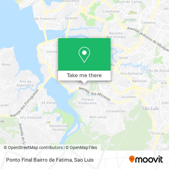 Mapa Ponto Final Bairro de Fatima