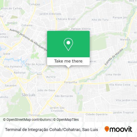 Mapa Terminal de Integração Cohab / Cohatrac
