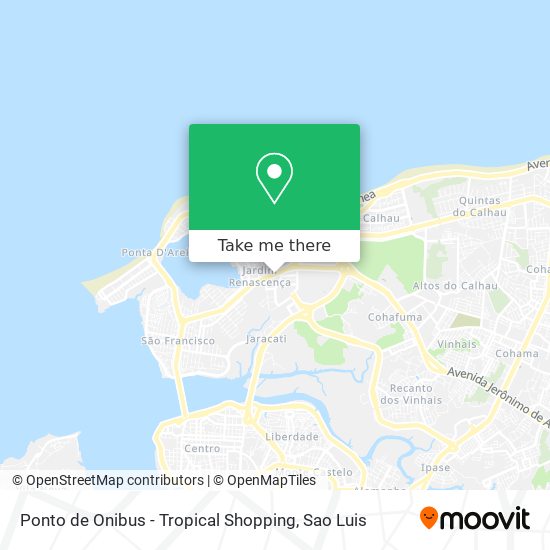 Mapa Ponto de Onibus - Tropical Shopping