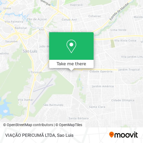 Mapa VIAÇÃO PERICUMÃ LTDA