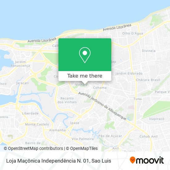 Mapa Loja Maçônica Independência N. 01