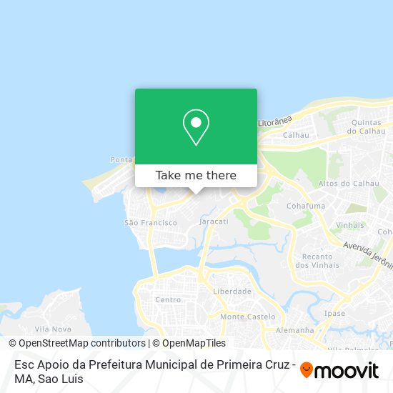 Esc Apoio da Prefeitura Municipal de Primeira Cruz - MA map