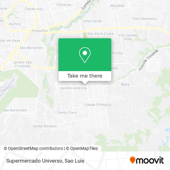 Supermercado Universo map