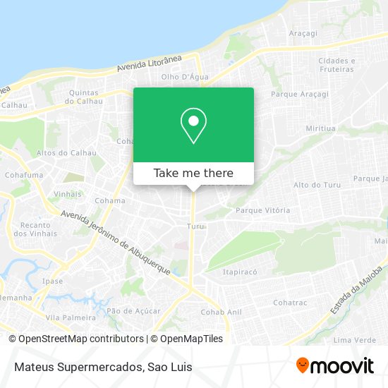 Mapa Mateus Supermercados