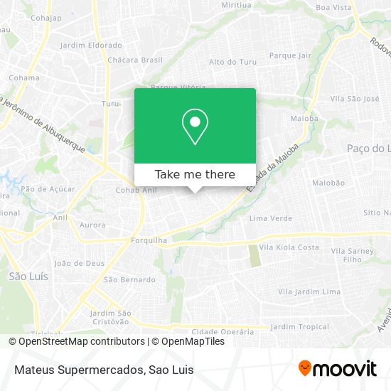 Mapa Mateus Supermercados