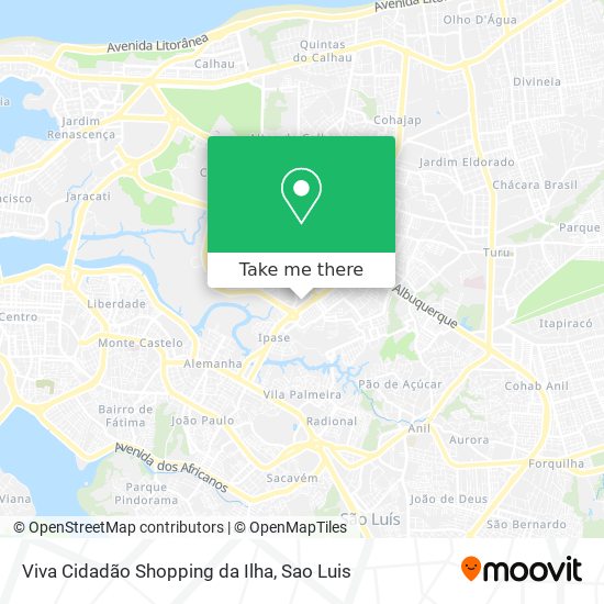 Viva Cidadão Shopping da Ilha map