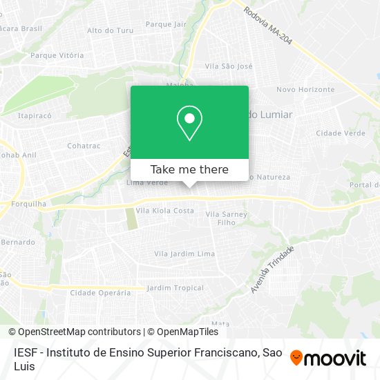 IESF - Instituto de Ensino Superior Franciscano map